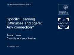 Specific Learning Difficulties and tigers: Any connection?