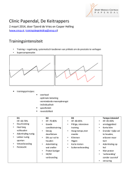 handout Clinic Papendal De Keitrappers maart 2014