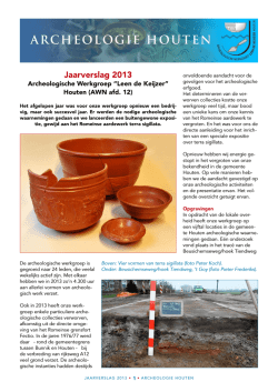 Jaarverslag 20 3 - Archeologische Werkgroep Leen de Keijzer