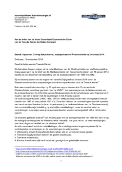 een brief naar de TK