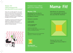 Mama - Fit! - Perspectief Advies