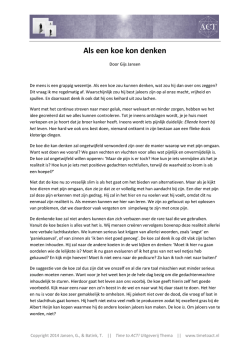 Hand-out: Als een koe kon denken.