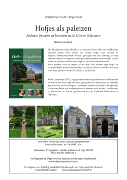 Hofjes als paleizen