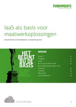 IaaS als basis voor maatwerkoplossingen