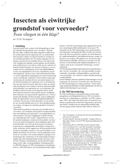 Insecten als eiwitrijke grondstof voor veevoeder?