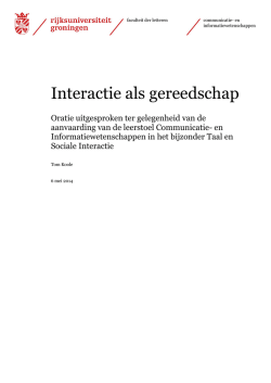 Interactie als gereedschap