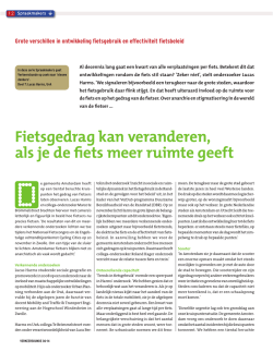 Fietsgedrag kan veranderen, als je de fiets meer