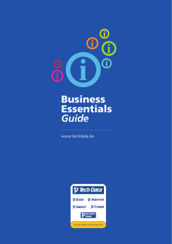 Business Essentials Guide - Welkom bij Tech Data Benelux