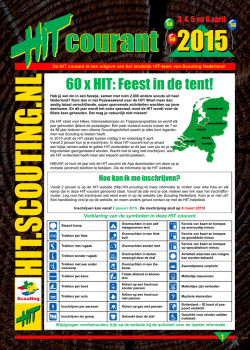 HIT Courant 2015 - HIT Scouting Nederland
