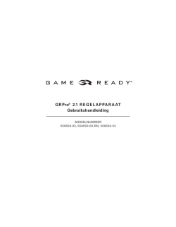 GrPro&reg; 2.1 reGelaPParaat Gebruikshandleiding