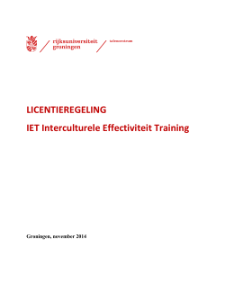 Licentieregeling [PDF]. - Rijksuniversiteit Groningen