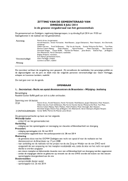 notulen - Gemeente Zedelgem