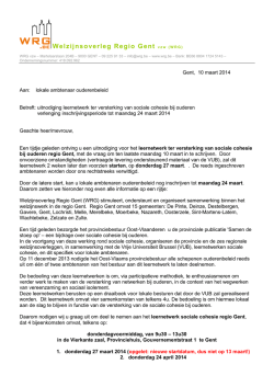 Inschrijven - Welzijnsoverleg Regio Gent