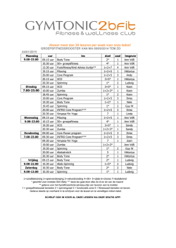 GROEPSFITNESSROOSTER VAN MA 08/09/2014 TEM