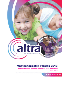 Maatschappelijk jaarverslag Altra 2013