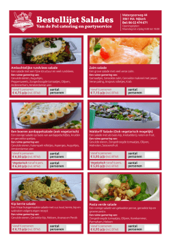 Download hier onze salades bestellijst