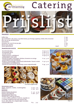 Catering - de Omarming