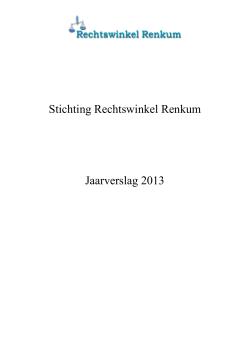 Jaarverslag Rechtswinkel Renkum 2013 incl financieel verslag(zh)