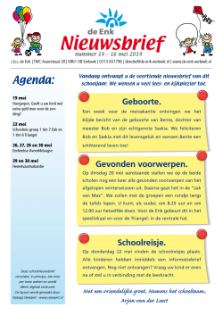 nieuwsbrief 14 - CBS "De Enk" Eerbeek