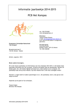Informatie jaarboekje 2014-2015