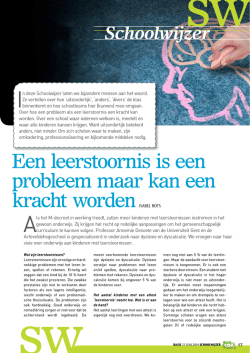 Een leerstoornis is een probleem maar kan een kracht worden