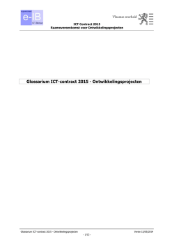 Glossarium Ontwikkelingsprojecten