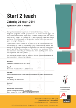 Start 2 teach - Vrije tijd Herentals