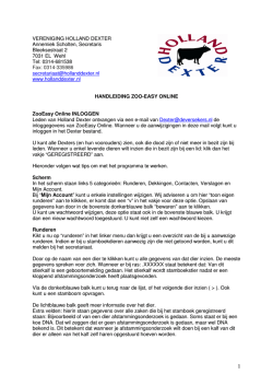 Handleiding ZooEasy Online