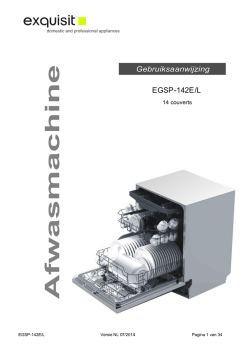 Handleiding inbouw afwasmachine EGSP 142 EL