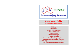 Jaarprogramma 2014 - seniorenkrommenie.nl