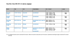 Examenrooster 2014 - Vechtdal College