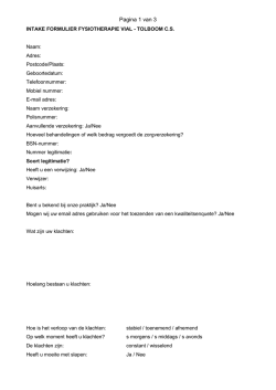 intake-vragenlijst - Praktijk voor fysiotherapie Vial