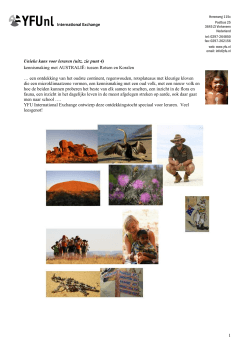brochure lerarenreis Australië 2014