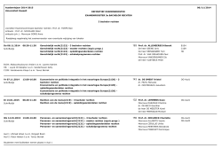 3de bachelorjaar in de rechten EXAMENROOSTER 3e BACHELOR