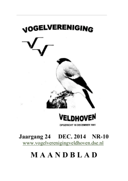 Maand blad - Vogelvereniging Veldhoven