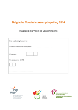 Belgische Voedselconsumptiepeiling 2014