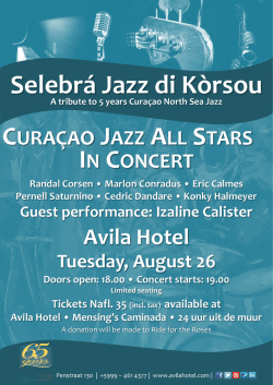 IN CONCERT CURA&Ccedil;AO JAZZ ALL STARS