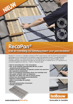 RecaPan® - IsoBouw isolatie