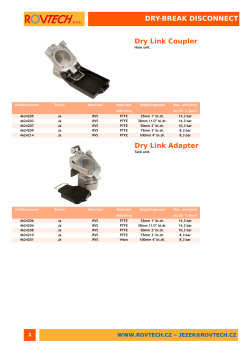 DRY-BREAK DISCONNECT Dry Link Coupler Dry Link Adapter