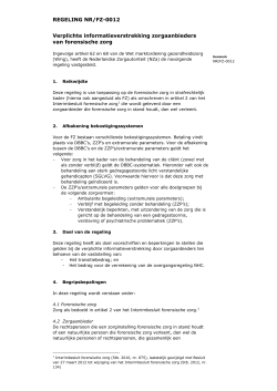 NR/FZ-0012 - Nederlandse Zorgautoriteit