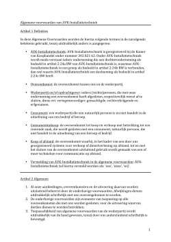 Algemene voorwaarden - AvK