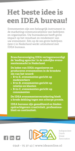 Flyer: Het beste idee is een IDEA bureau!