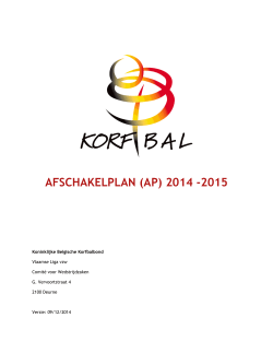 afschakelplan 2014 - 2015 - Koninklijke Belgische Korfbal Bond
