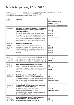 Download onderstaande activiteitenplanning