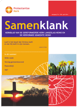 Samenklank April 2014 - PKN Heino – Langeslag