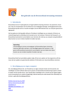 Het gebruik van de BrowseAloud streaming