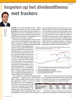 Inspelen op het dividendthema met trackers