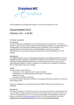 Docent/staflid AVG