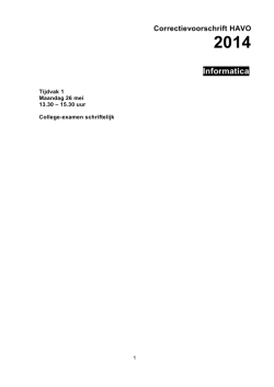 Informatica Havo 2014 tijdvak 1 correctievoorschrift