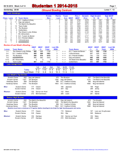 Custom PDF Report - Olround Bowling